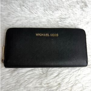 Michael Kors Black Zip Around Wallet